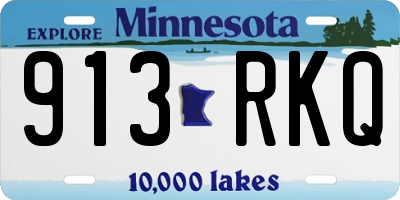 MN license plate 913RKQ