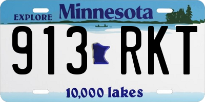 MN license plate 913RKT