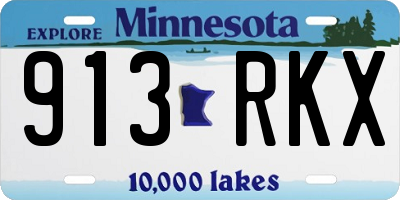MN license plate 913RKX