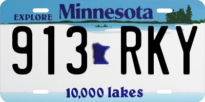 MN license plate 913RKY