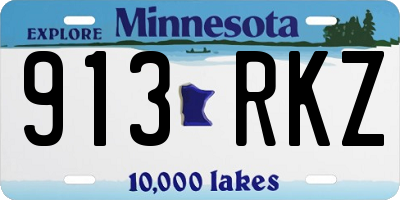 MN license plate 913RKZ