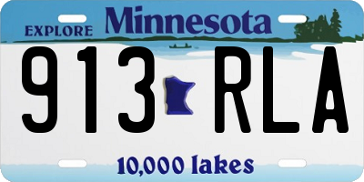 MN license plate 913RLA
