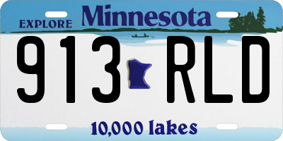 MN license plate 913RLD