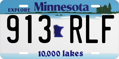 MN license plate 913RLF