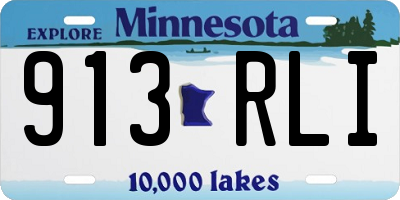 MN license plate 913RLI