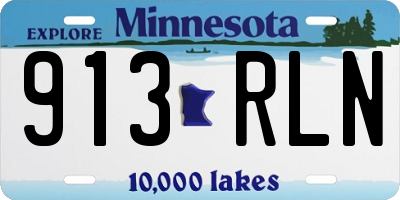 MN license plate 913RLN