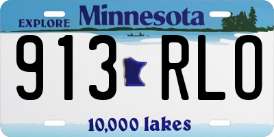 MN license plate 913RLO