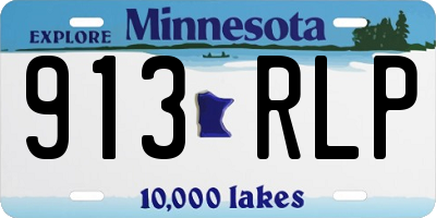 MN license plate 913RLP