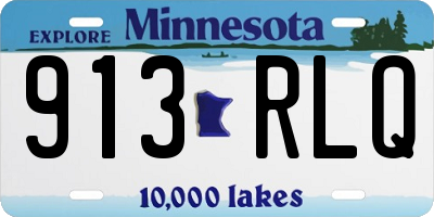 MN license plate 913RLQ