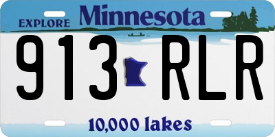 MN license plate 913RLR
