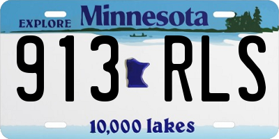 MN license plate 913RLS