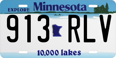 MN license plate 913RLV