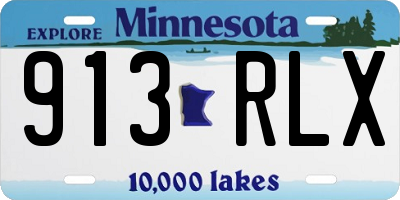 MN license plate 913RLX