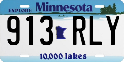 MN license plate 913RLY
