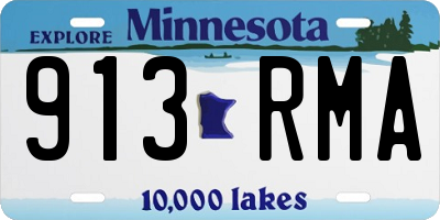 MN license plate 913RMA