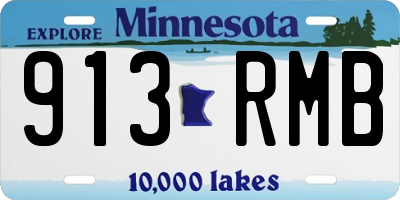 MN license plate 913RMB