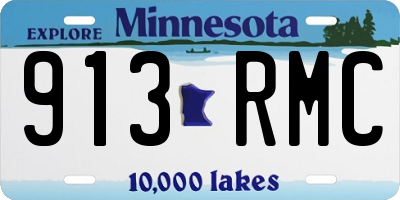 MN license plate 913RMC