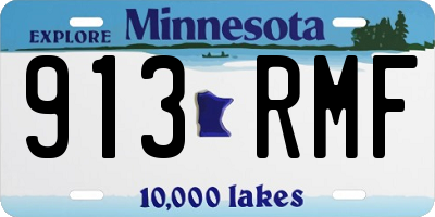 MN license plate 913RMF