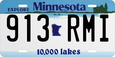 MN license plate 913RMI