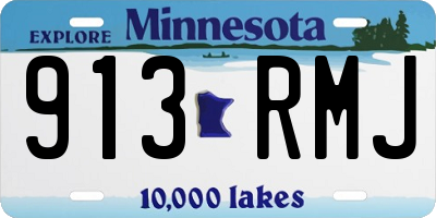 MN license plate 913RMJ