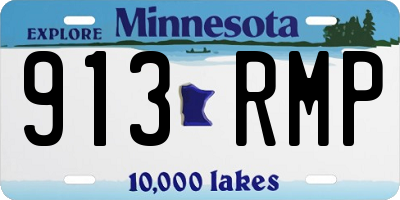 MN license plate 913RMP