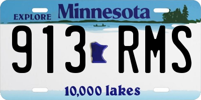 MN license plate 913RMS