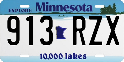 MN license plate 913RZX