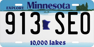 MN license plate 913SEO
