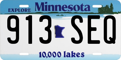 MN license plate 913SEQ