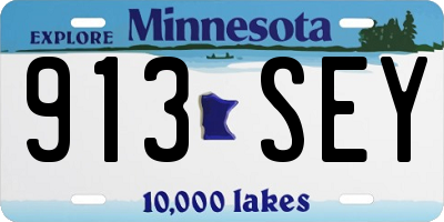 MN license plate 913SEY