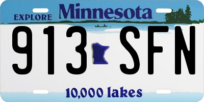 MN license plate 913SFN