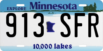 MN license plate 913SFR