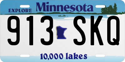 MN license plate 913SKQ