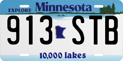 MN license plate 913STB