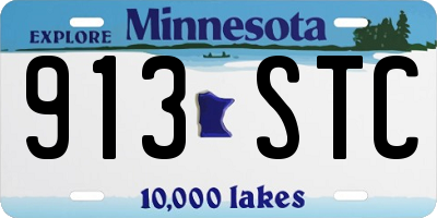 MN license plate 913STC