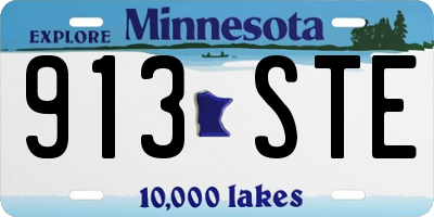 MN license plate 913STE
