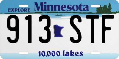 MN license plate 913STF