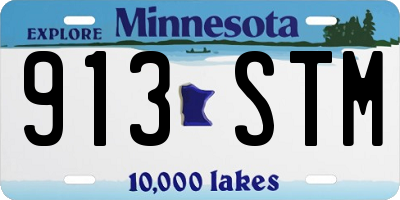 MN license plate 913STM