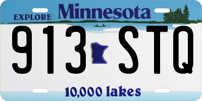 MN license plate 913STQ