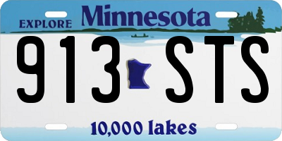 MN license plate 913STS