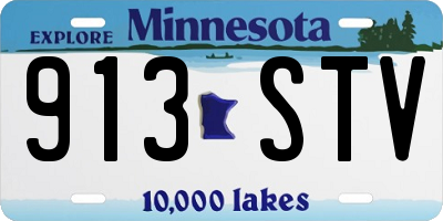 MN license plate 913STV