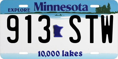 MN license plate 913STW