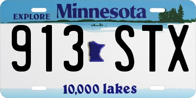 MN license plate 913STX