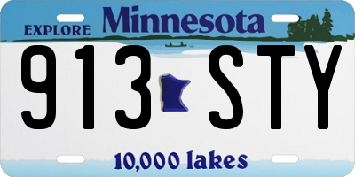 MN license plate 913STY