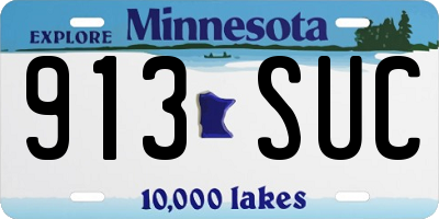 MN license plate 913SUC