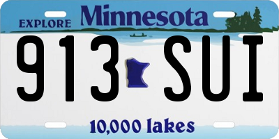 MN license plate 913SUI
