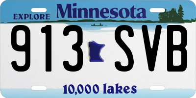 MN license plate 913SVB