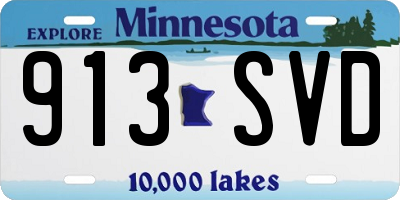 MN license plate 913SVD