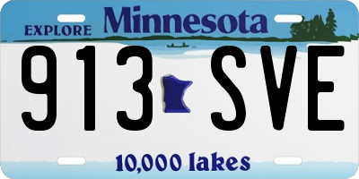MN license plate 913SVE