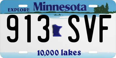 MN license plate 913SVF